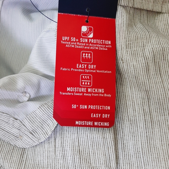 Chaps Outdoor Performance Button-Down UPF 50 Men XL Short Sleeve New W/Tags heat - Picture 4 of 5